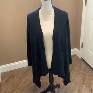 Black drape cardigan sweater